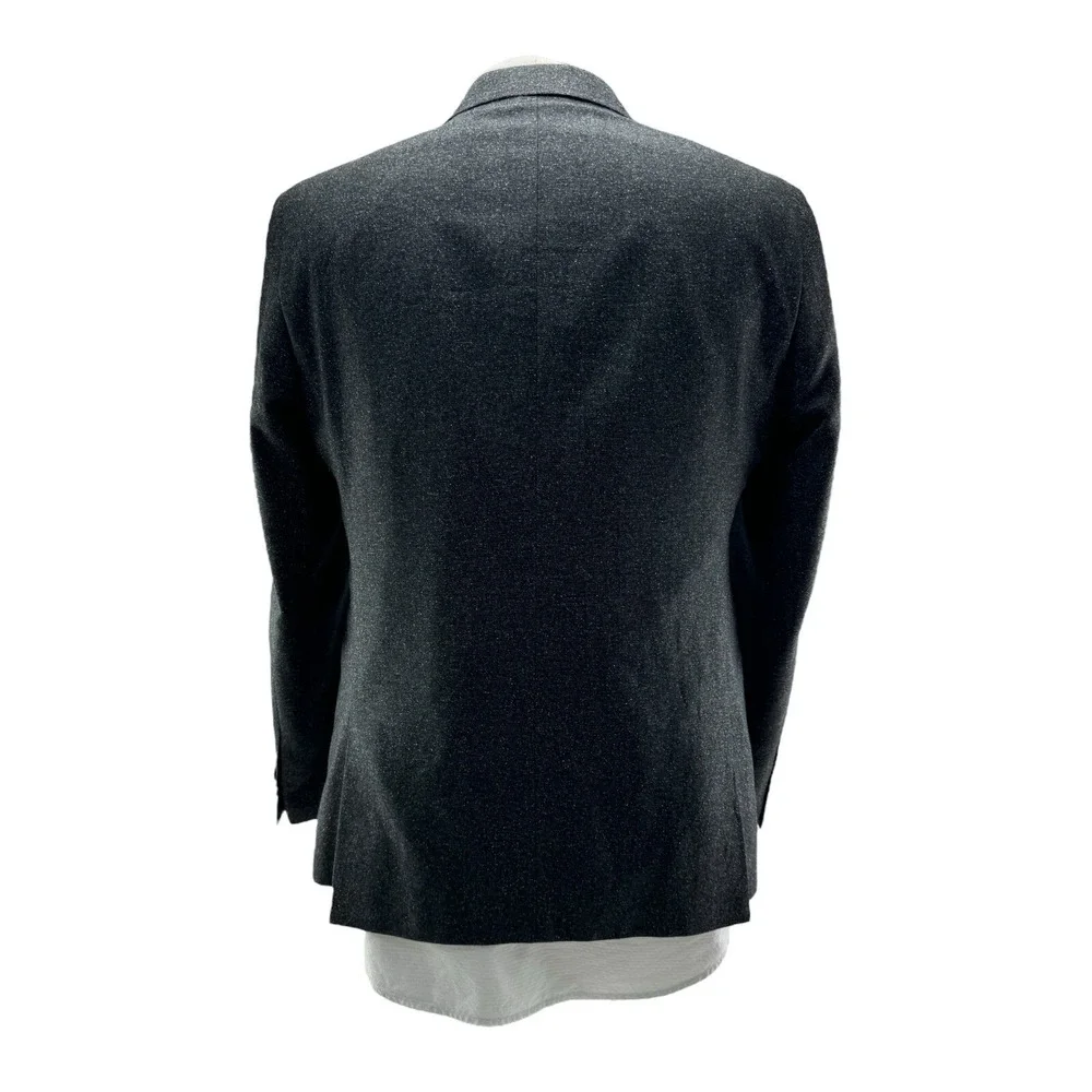 SAND‎ Black w/ White Speckles Marzotto Wool 2 Button/Vent Blazer Mens Size 42R